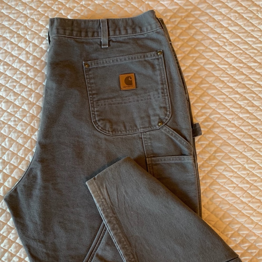 Carhartt Washed-Duck double front pant. Style B136